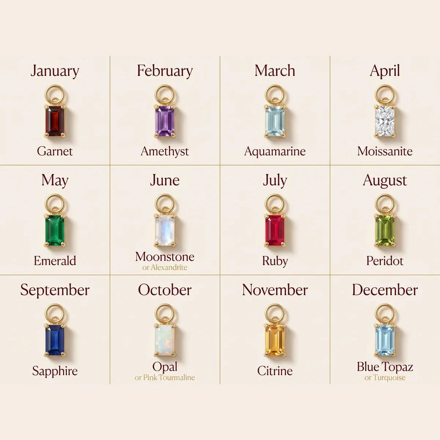 Initial & Birthstone Necklace