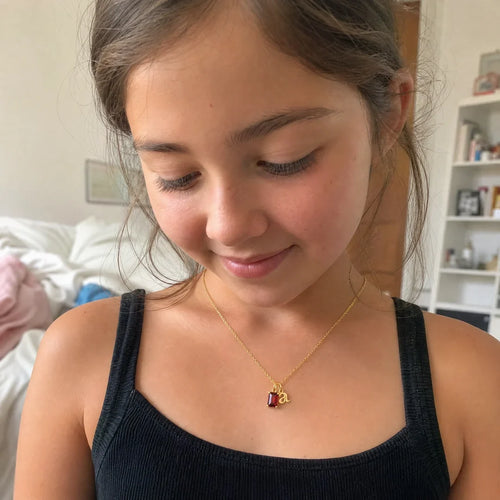 Initial & Birthstone Necklace